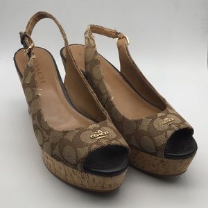 SOLD ::: COACH Monogram Platforms